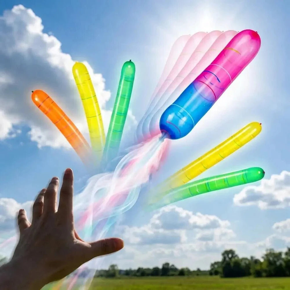 Rocket Balloons – Whistling Flying Strip Balloons for Parties