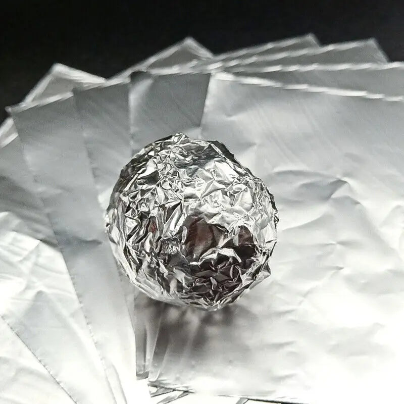 100Pcs Food-Grade Aluminum Foil Candy Wrapping Sheets 8x8cm