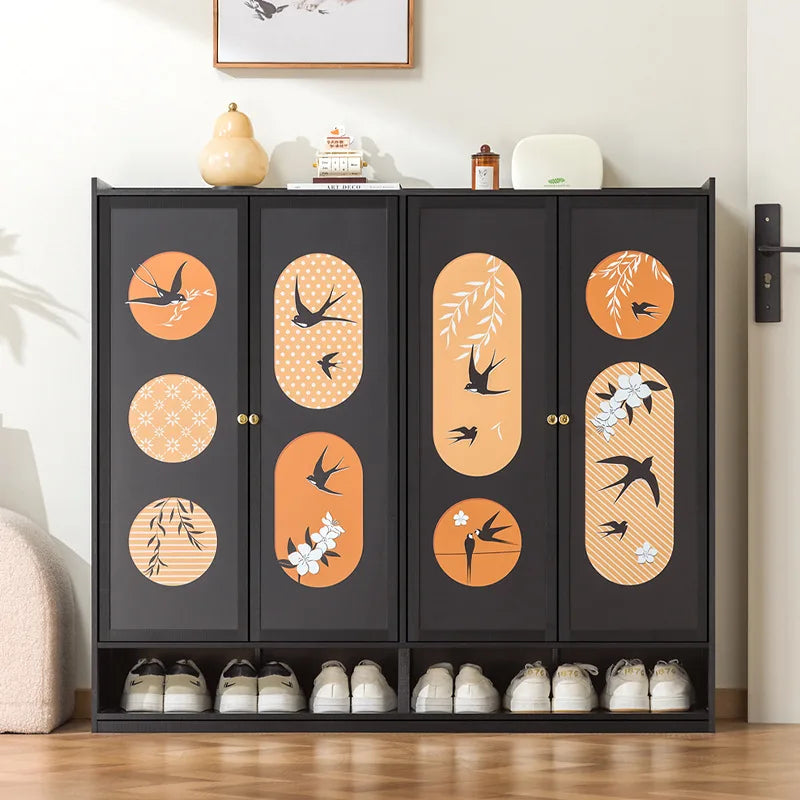 Shoe cabinet at the entrance of the house, household porch storage cabinet, retro shoe rack at the entrance Oasis Select