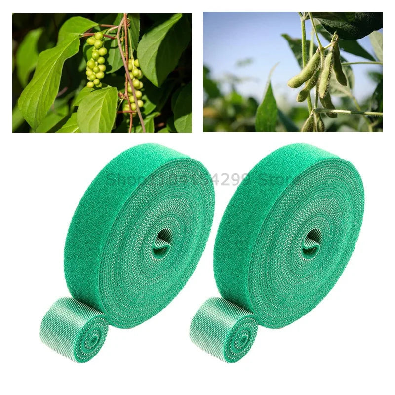 Self Adhesive Nylon Plant Ties Garden Twine Plant Bandage Hook Loop Vine Wrap Support Tape Garden Fastening Strips Cable Tie Oasis Select