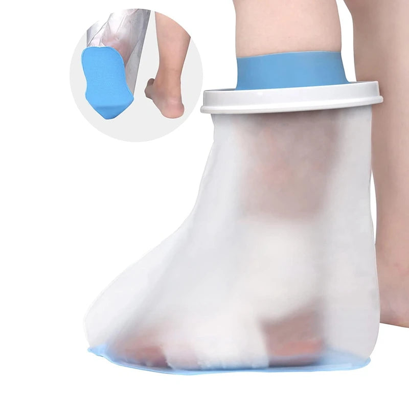 WISH Waterproof Foot Cover For Shower Adult, Foot Cast Covers With Non-Slip Padding Bottom, Watertight Foot Cast Protector Oasis Select