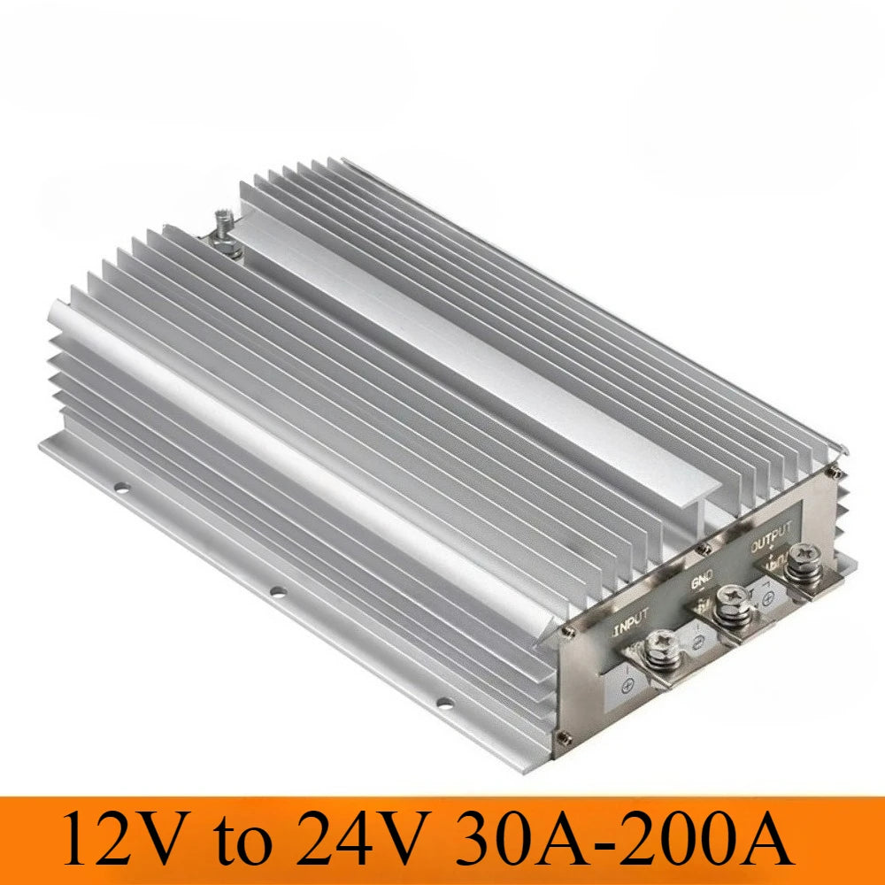 12VDC to 24VDC 30A-200A Step Up Booster Voltage Converter 12V to 24V DC-DC Power Boost Module Regulator for Cars Solar CE RoHS Oasis Select