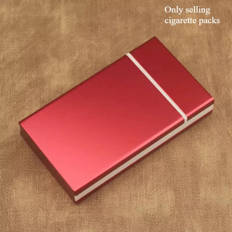 Automatic Pop-up Cigarette Box Soft Pack Protective Shell Thick Cigarette for Men and Women Extended Thin Cigarette Clip Oasis Select red- thin cigarette