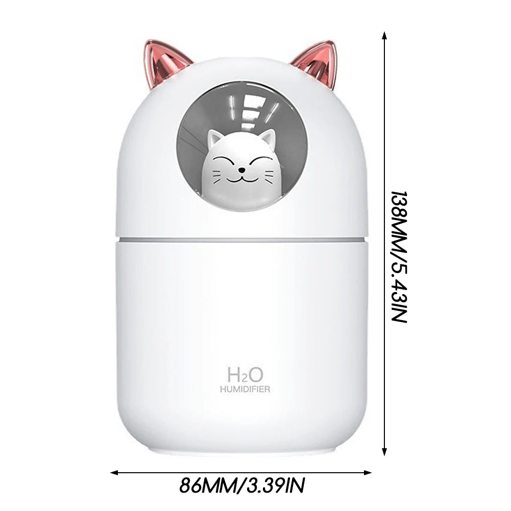 USB Mini Humidifier & Aroma Diffuser with Night Light | 300ml