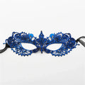Women Sexy Hollow Lace Masquerad Face Mask with Ribbon Princess Party Mardi Gras Cosplay Prom Props Costume Nightclub Eye Mask Oasis Select Blue