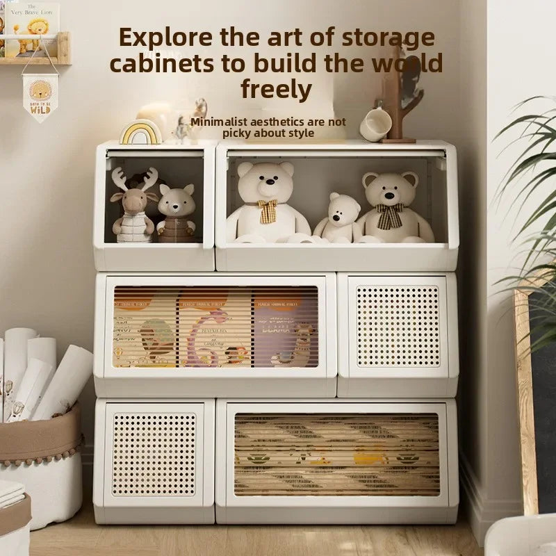 Oblique storage cabinet Children's toy storage rack Living room rack Bedroom finishing locker Multi-layer combination cabinet Oasis Select
