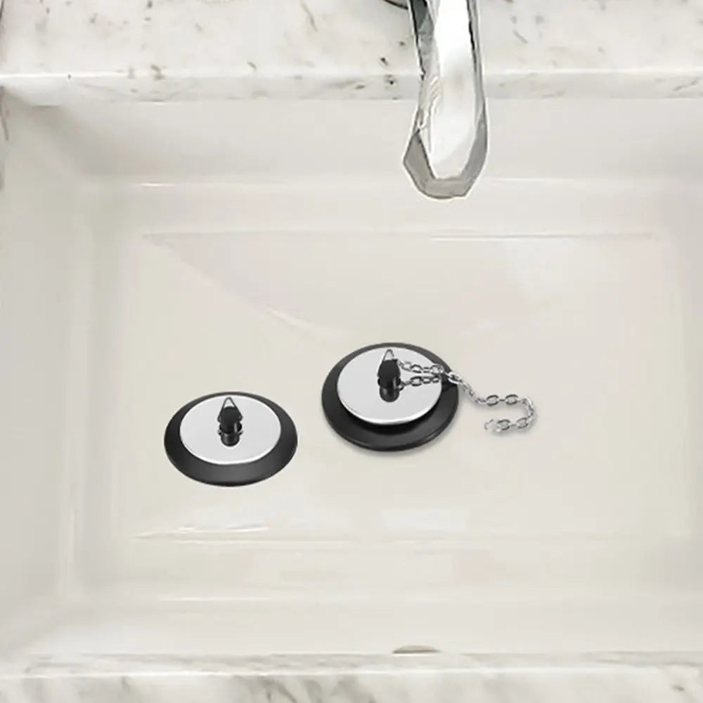 1Pcs Durable Rubber Tub Stopper With Chain Universal Bath Tub Drain 4/4.3/5cm With Hanging Ring Bathtub Plug Bathtub Accessories Oasis Select