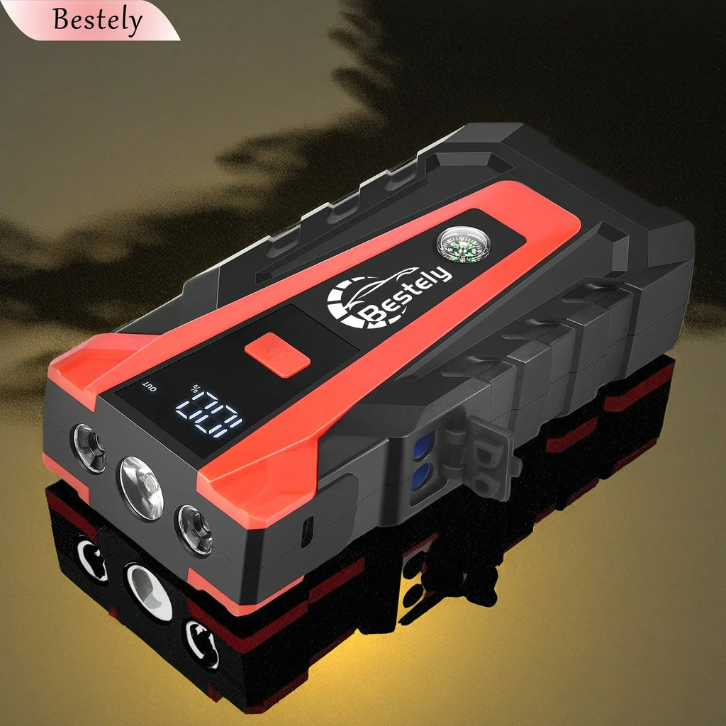 12v Car Battery Jump Starter, 12v Jump Starter Battery Pack 3000A Peak,Portable Jump Box with Full LCD Screen & LED Light & USB Oasis Select
