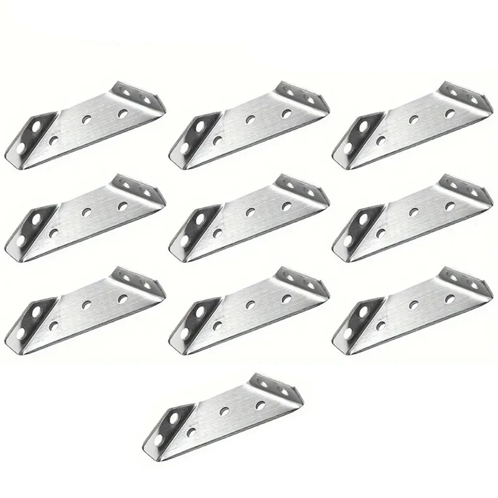 10/20/40pcs Thickened Stainless Steel Angle Code 90 Degrees Right Angle Fixed Bracket Furniture Connectors Oasis Select 10pcs
