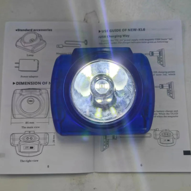 SHINEKNOT IP68 Mining Headlamp – 2×18650 Waterproof LED