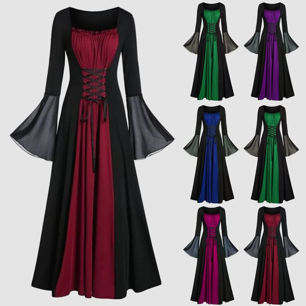 Plus Size Gothic Medieval Hooded Maxi Dress | Halloween Cosplay Gothic Costume Dress Oasis Select