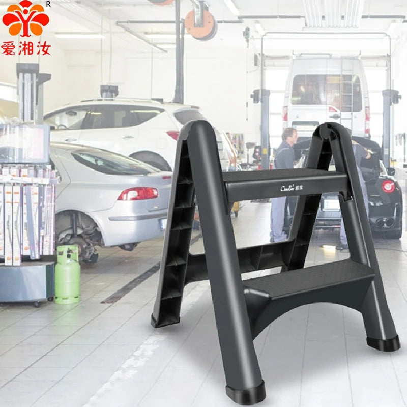 Plastic Folding Ladder,2 Step,Easy to Store for Household,Kitchen Bedroom Use,Shopping Mall,Stairs,Attic,Sturdy 200KG Oasis Select 49CM