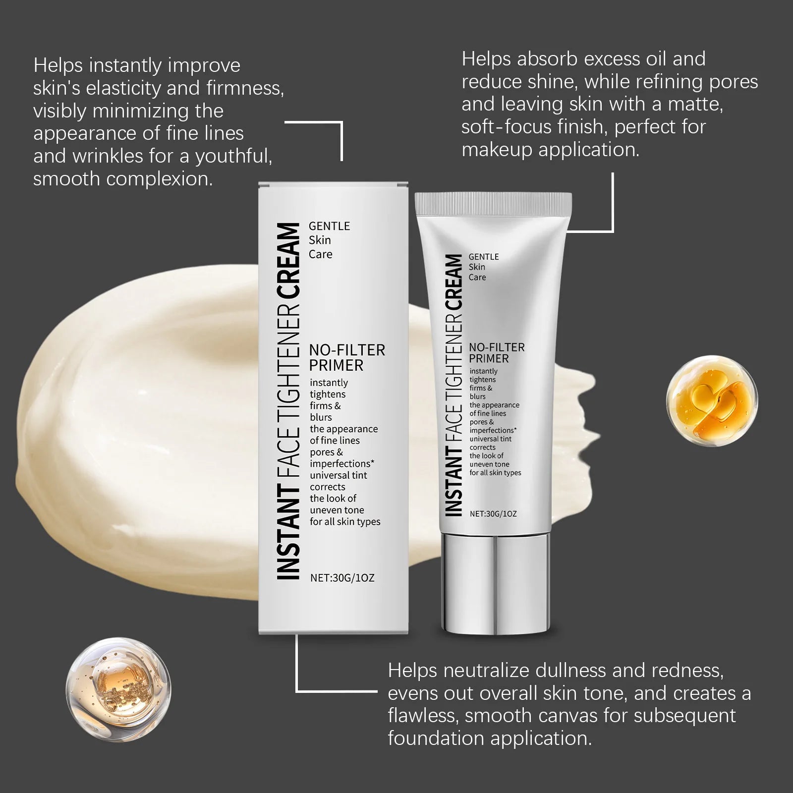 Facial Makeup Primer Firming Skin Reduce Oily Shine Create A Flawless Foundation Enhance Skin Barrier Instant Tighten Face Cream Oasis Select