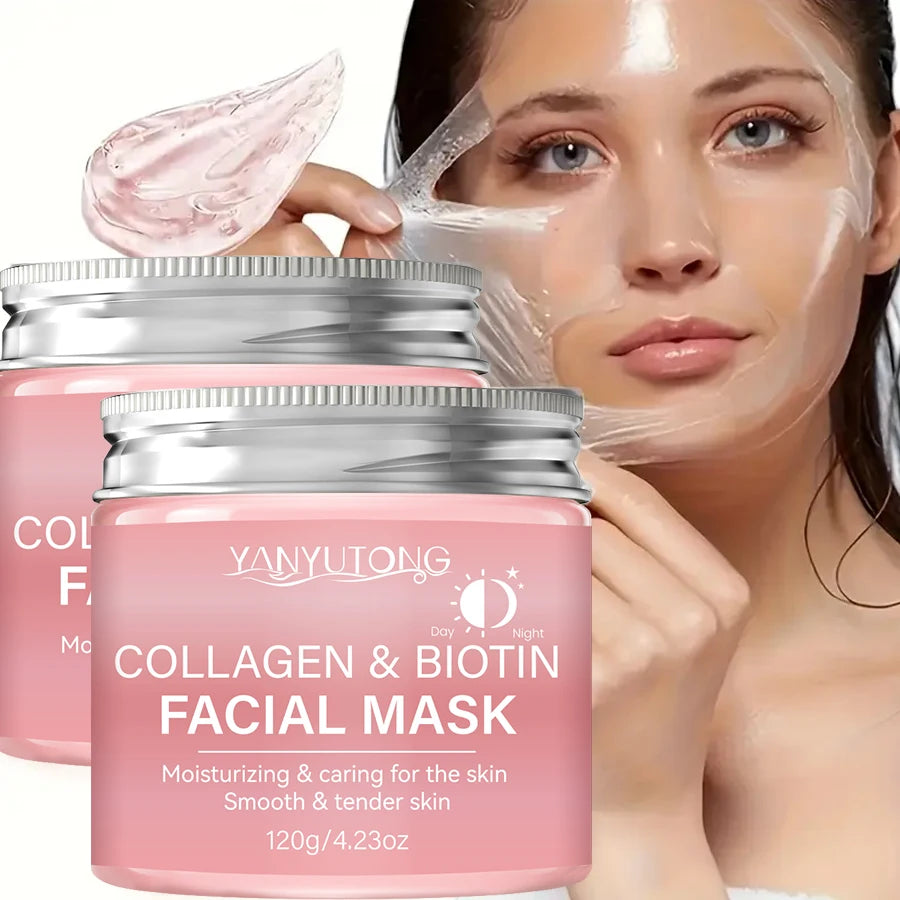 Collagen Peel Mask, Biotin Collagen Wrap Mask Day and Night, Deep Hydration, Night Care Mask Cream. Oasis Select 240g