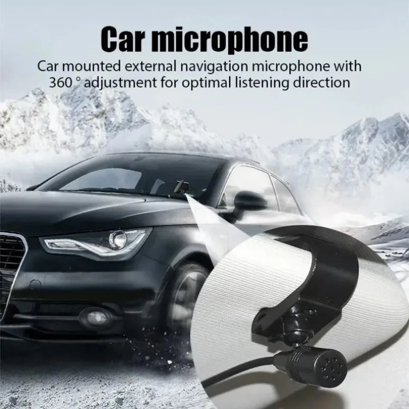 Car 3.5mm Jack Mic Stereo Microphone Micro Car Radio Mini Wired External Microphone For Auto Dvd Radio 2m Long Mini Microfono Oasis Select