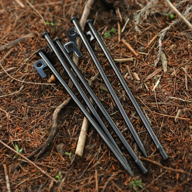 Forged Steel Tent Pegs Outdoor Camping Tent Nail Anti-bending Heavy Duty Canopy Tent Stake Sky Screen Steel Ground Nails Oasis Select