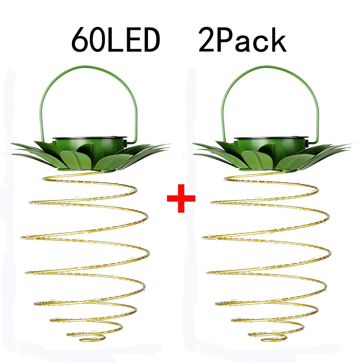Solar Lamps Pineapple Iron Art Lanterns Led Copper Wire Light Strings Outdoor Waterproof Garden Decorative Hanging Lamps Oasis Select 60LEDx2