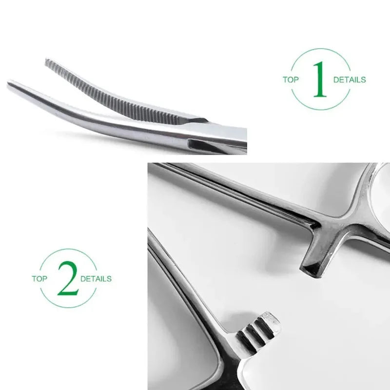 JUSTINLAU 16/18/20CM Bent/straight Stainless Steel Locking Hemostatic Forceps Cupping Cotton Surgical Forceps Fishing Tool Plier Oasis Select