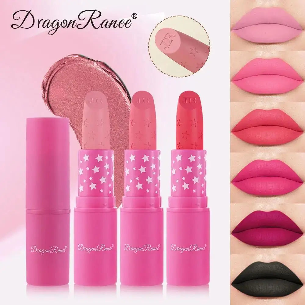 Dragon Ranee 3-Pc Matte Lipstick Set – Waterproof & Long Lasting