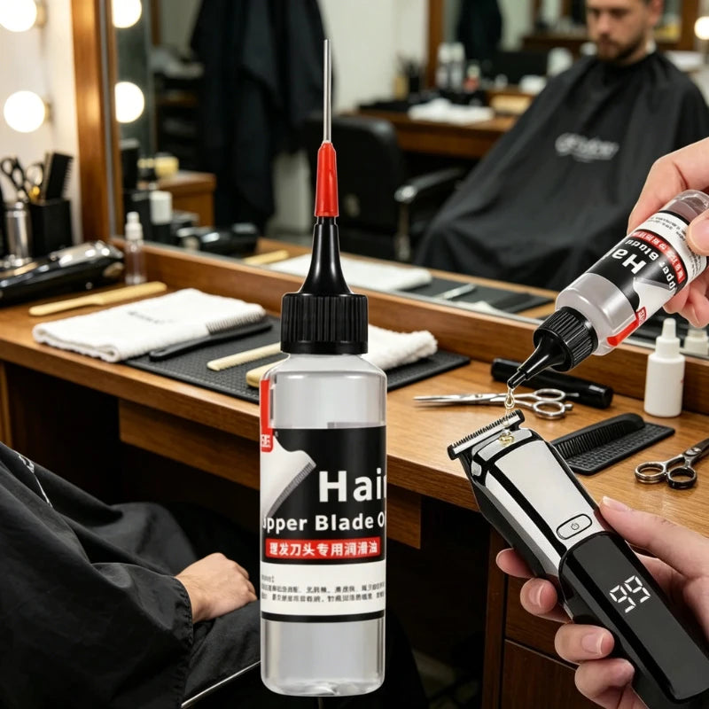 Hair Cutting Tool Lubricant, No Odor Trimmer Oil, Reduce Metal Friction, Clipper Scissors Maintenance Lubricating Oil Oasis Select 60ml