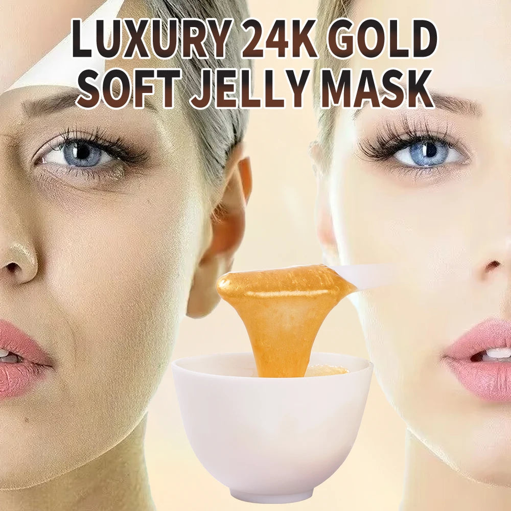 24K Gold Anti-Aging Jelly Mask Powder – Peel-Off Hydro Face Mask Peel-Off Face Mask Oasis Select