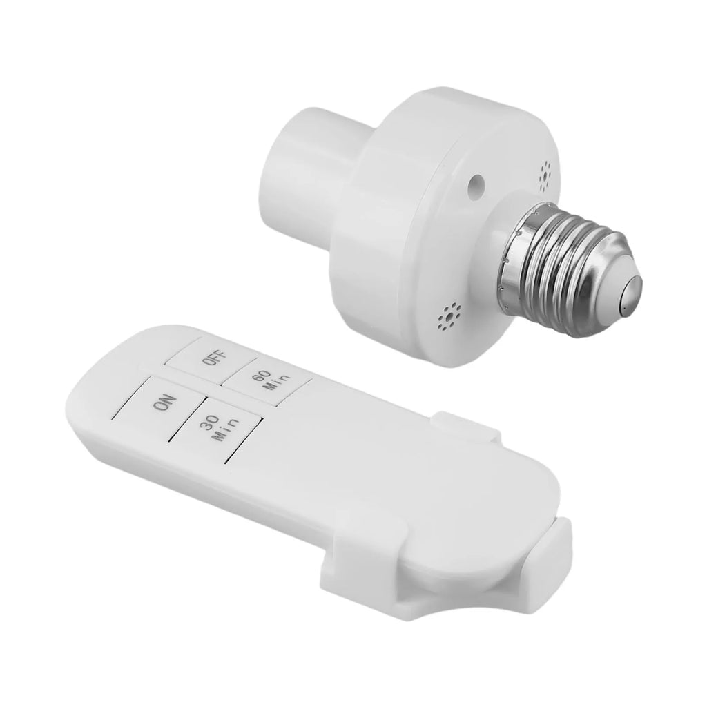 E27 Bulb Holder E27 Lamp Holder Intelligent Timer Switch Sturdy Plastic Material Up To 15 Meters Control Range Oasis Select