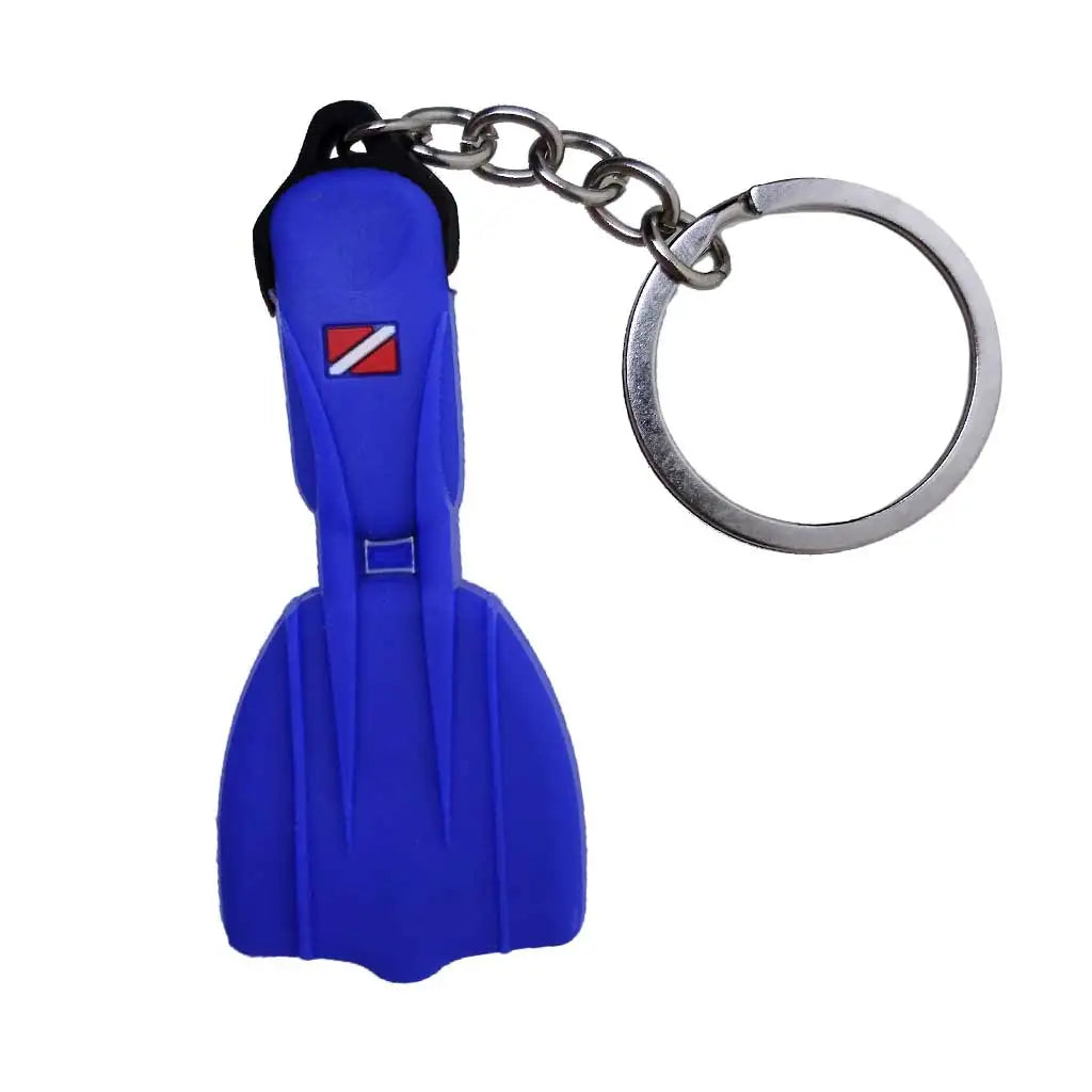 Scuba Diving Fin Key Chain KeyChain Flipper Keyring Diver Diving Gift Bags Novelty ID Oasis Select Blue