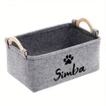 A Foldable Multifunctional Pet Toy Storage Basket Designed Specifically for Organizing Dog Toys and Clothing Oasis Select Light Grey