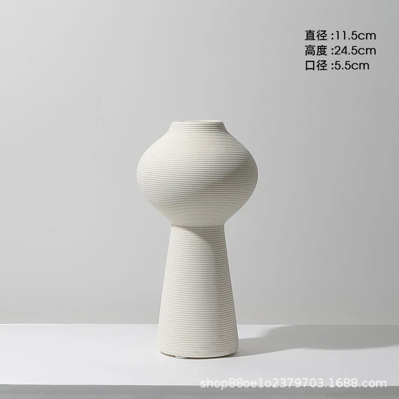 Ceramic Vase Decoration Advanced Sense Flower Arrangement Ins Wind Wine Cabinet Home Decoration Oasis Select N