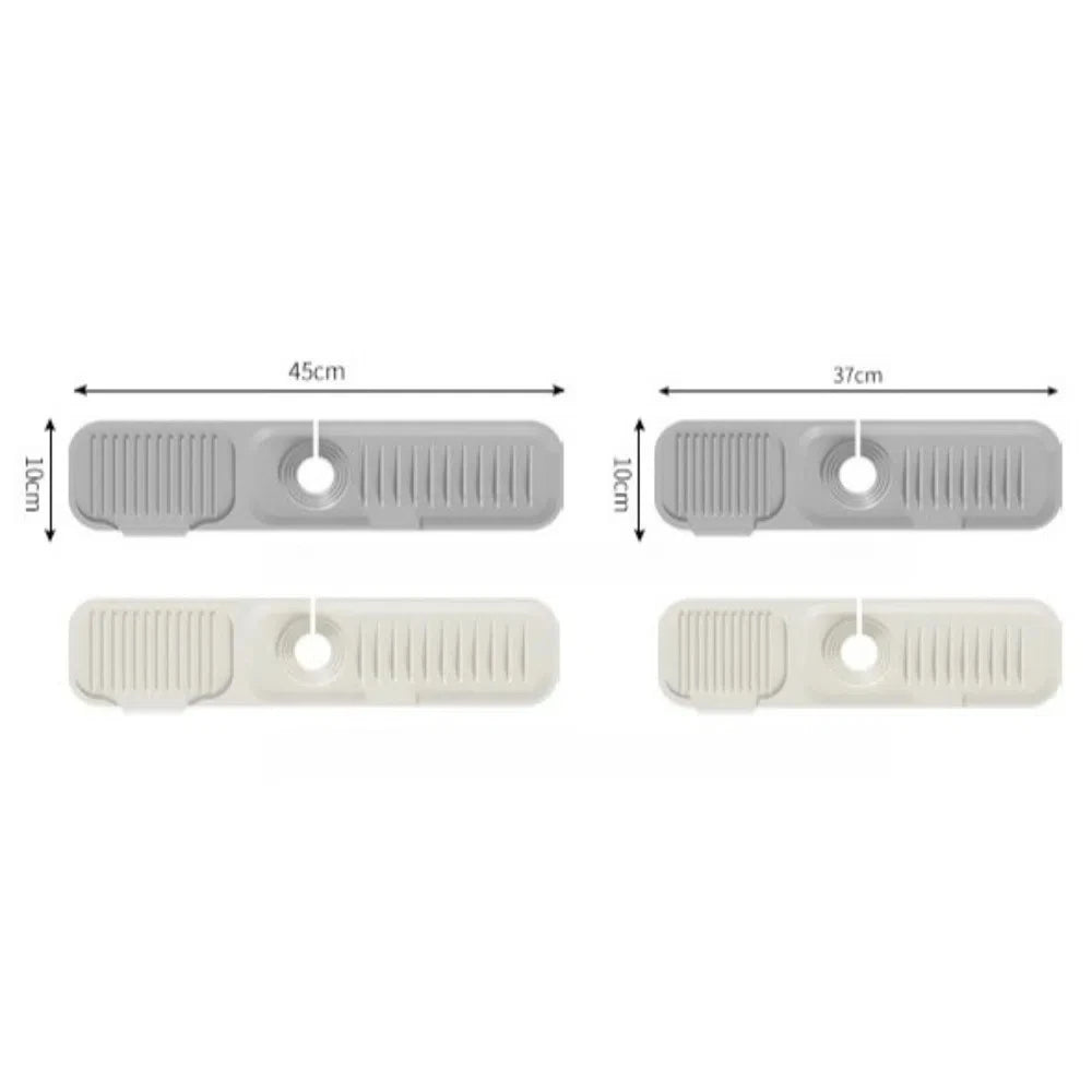 Portable Silicone Faucet Mat Anti-slip Thicken Sink Splash Guard Faucet Accessories 37cm/45cm Faucet Drying Pads Farmhouse Decor Oasis Select