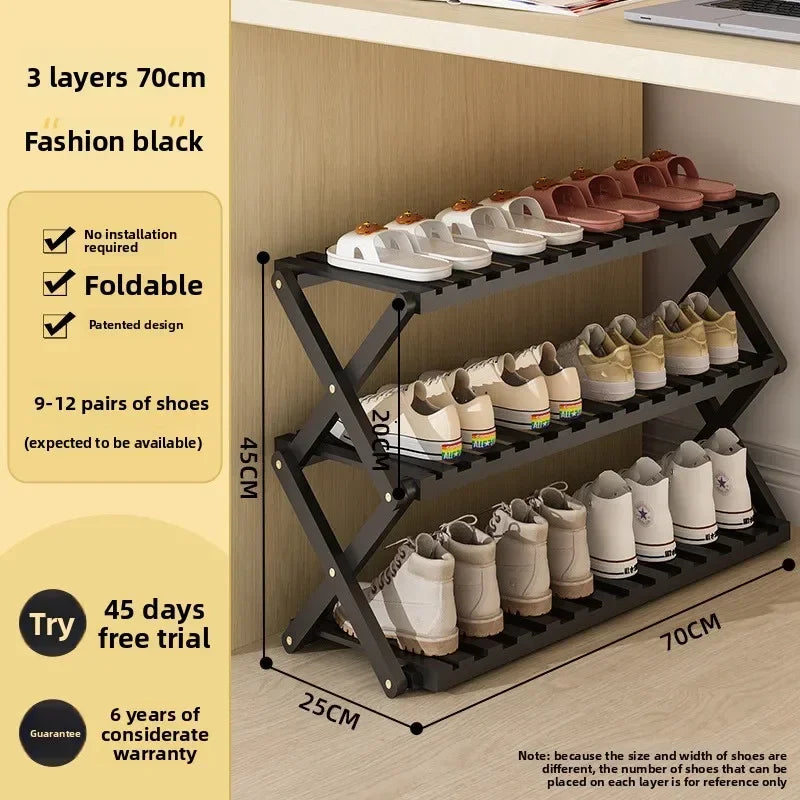 Simple Shoe Rack Household Door Dormitory Folding Installation