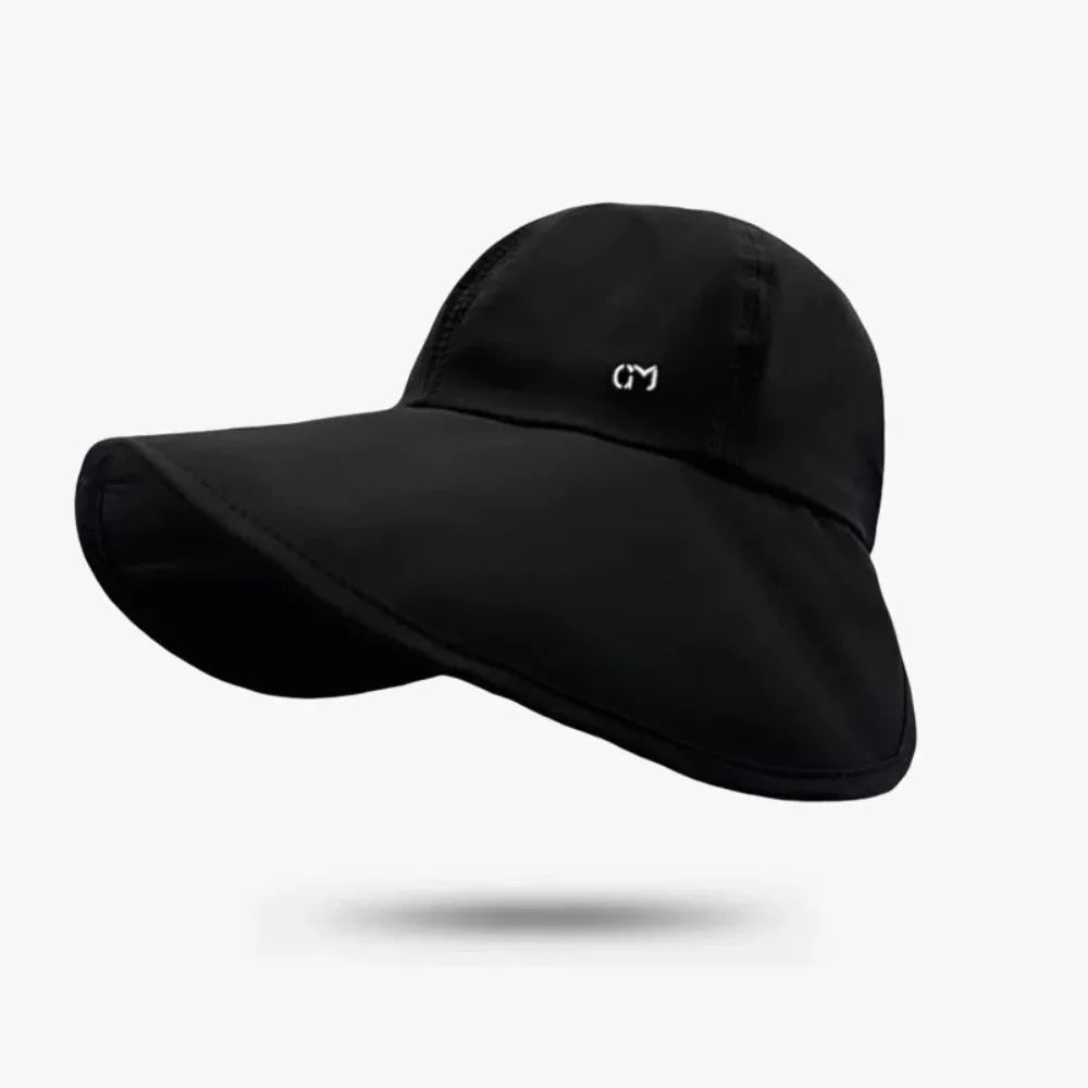 Fashion Wide Brim Women's Sun Hat Quick-drying Foldable Fisherman's Hat UV Protection Waterproof Cycling Cap Summer Outdoor Oasis Select Black