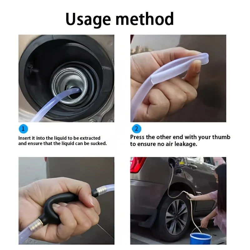2PCS/SET Multipurpose Portable Suction Pump with Flexible PVC Hose, Essential Tool for Aquarium Water Change Oasis Select