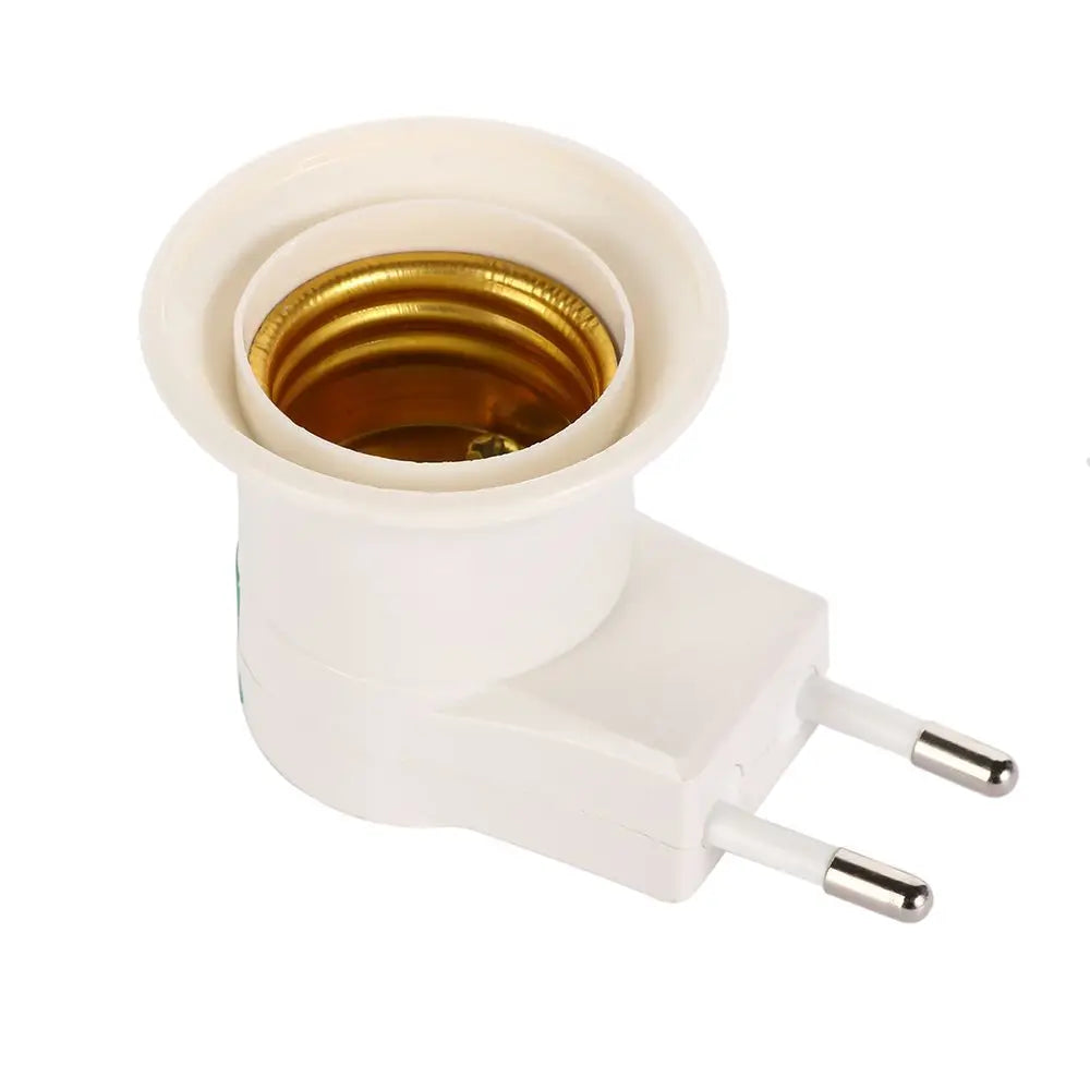 EU Plug to E27 Lamp Socket Adapter | On/Off Switch Lamp Socket Adapter Oasis Select