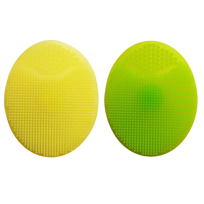 1/2pcs Shampoo Brush for Baby Infant Bathing Soft Silicone Boys Kids Shower Brush Head Hair Washing Massage Brushes Wipe Comb Oasis Select Mix-2pcs