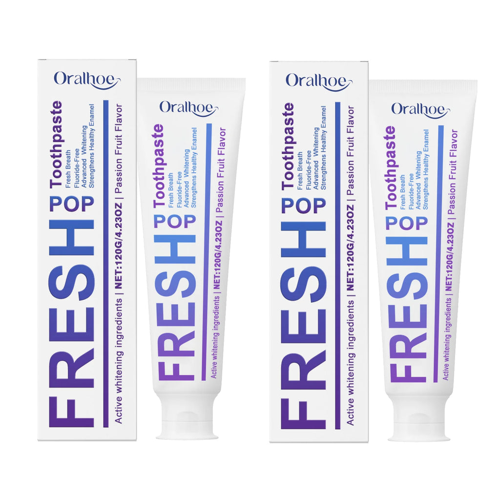 Purple Whitening Toothpaste Instant Stain Remover Fresh Breath Enamel Safe Gentle Daily Oral Care For Whole Family Oasis Select 2pcs