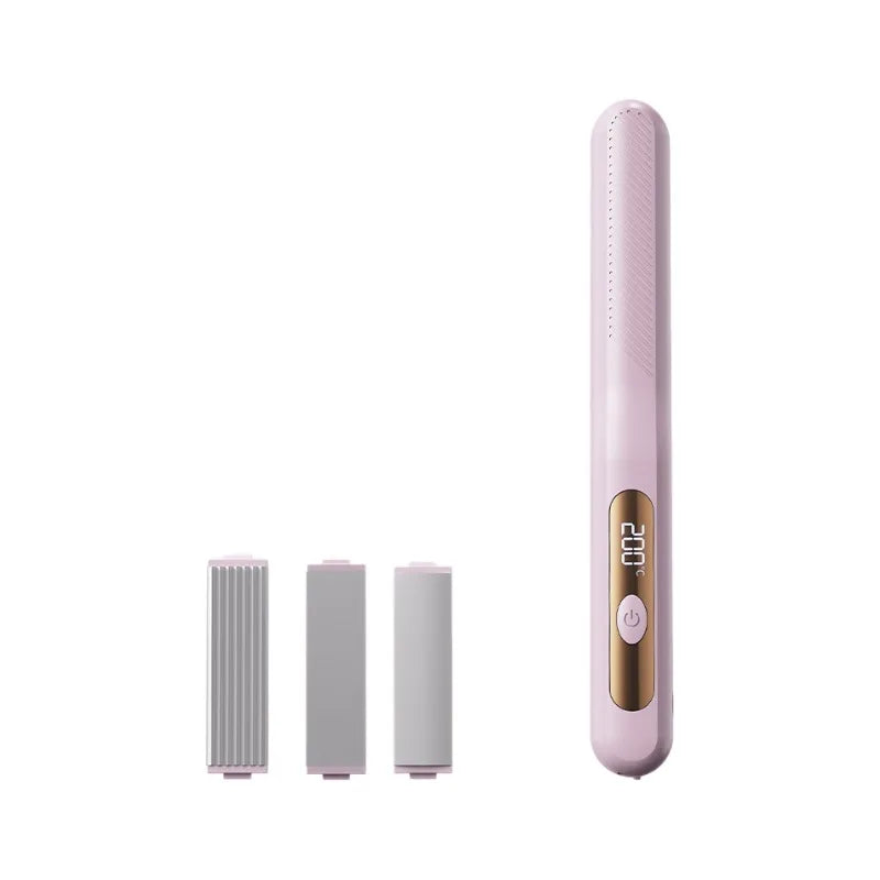 3-in-1 Wireless Hair Straightener & Curling Iron | Interchangeable