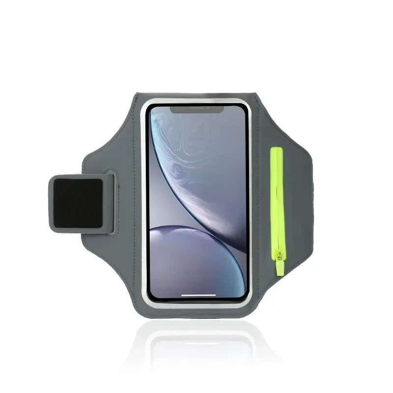Outdoor Fitness Running Arm Bag Mobile Phone Bag Card Headphone Storage for IPhone 14 Pro Max Samsung Xiaomi Running Accessories Oasis Select grey
