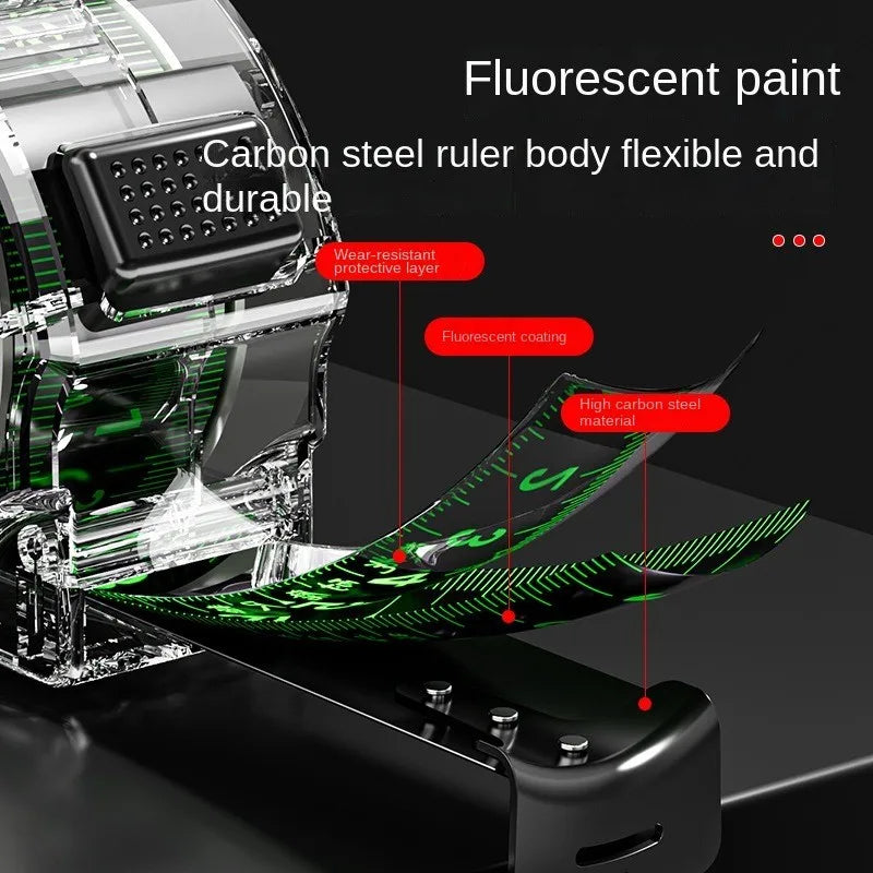10M Black Fluorescent Tape Measure High Precision Thickened Tape Measure Wear-resistant and Drop-proof Tape Measure Oasis Select