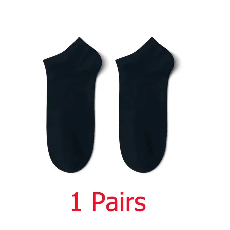 1-20pairs Wholesale Unisex Socks, Breathable Sports Socks, Solid Color Boat Socks, Comfortable Cotton Ankle Socks, White Oasis Select