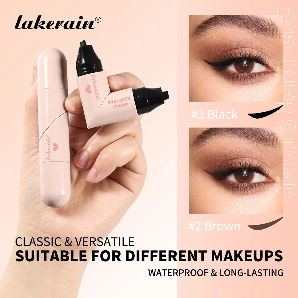 Eyeliner Stamp Beginner Friendly One-Press Forming Precise Fit Waterproof Sweatproof Fast Drying Formula Intense Color Eyeliner Oasis Select