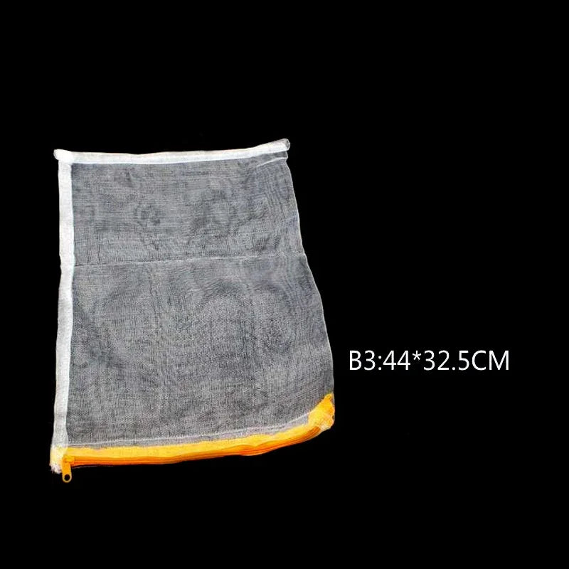 5Pcs Reusable Fine Filter Media Bags Aquarium Filter Net Bags with Zipper for Fresh Saltwater Tanks Aquarium Fish Tank Filter Oasis Select B3 white (44x32.5cm)