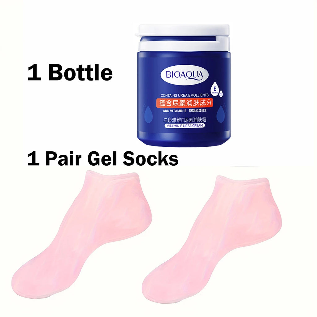 Vitamin E & Urea Foot Cream – Moisturizer for Dry Skin 170g Foot & Hand Cream Oasis Select 1bottle 1pair socks 170g