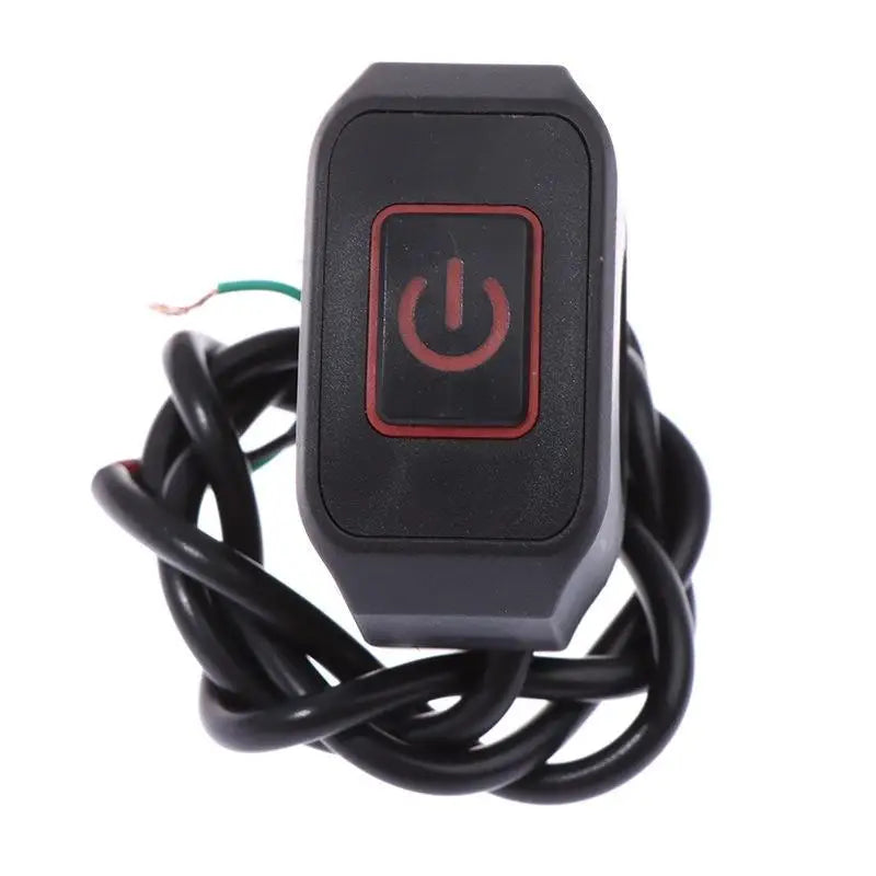 Universal 12V Button Switch for Motorcycle Handlebar: Electric Star Pressure, Waterproof Control Switch Oasis Select Red