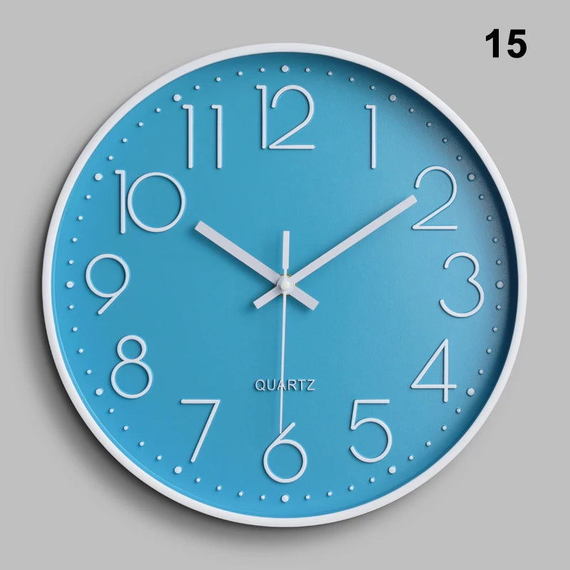 Silent Round Wall Clock | Modern Quartz Home & Office Decor