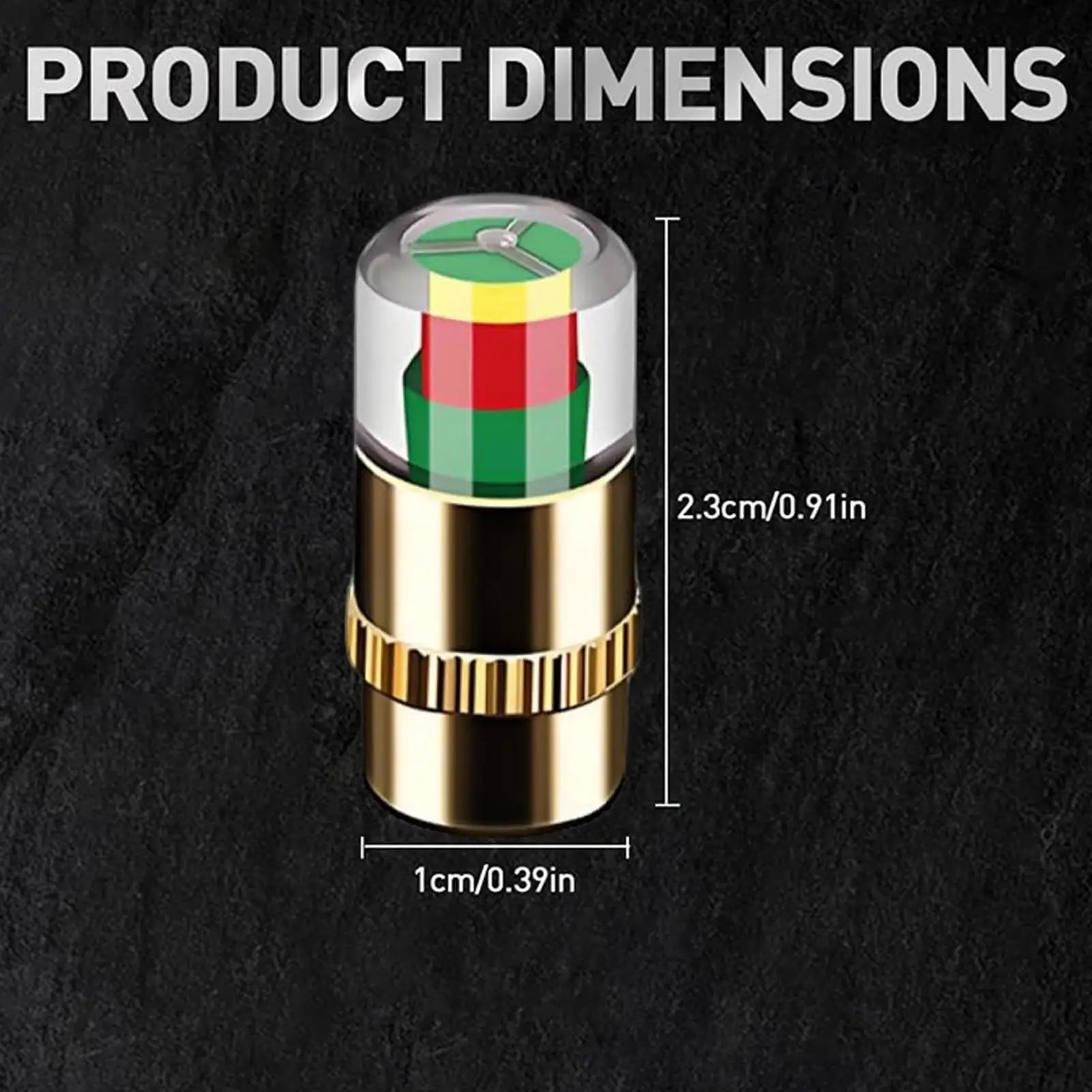 Motorcycle Car Tire Air Pressure Monitor Alert 4Pcs Indicator Tire Valve Cap Gauge Car Accessories Car Tyre Pressure Gauge Caps Oasis Select
