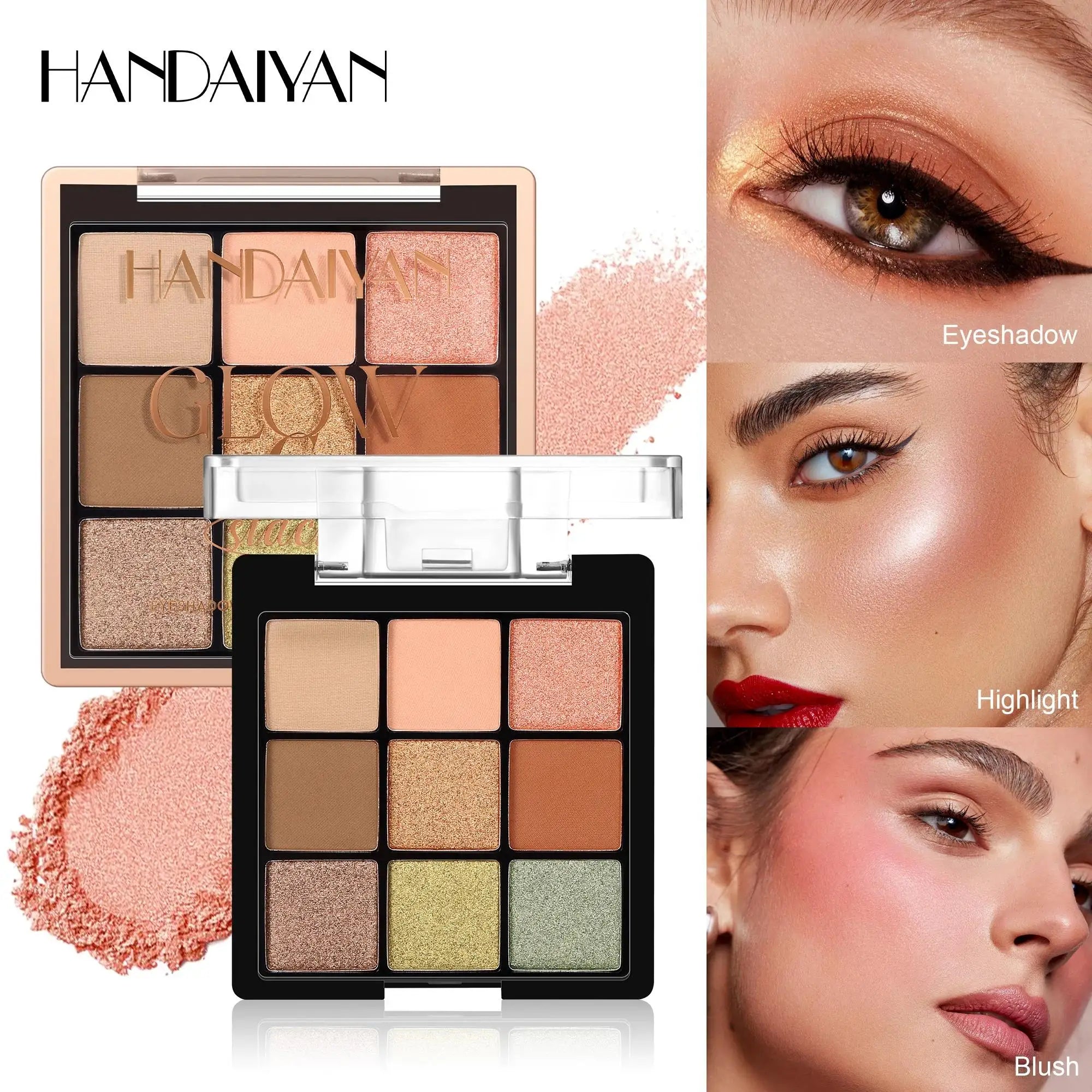 Handaiyan 3-in-1 Eyeshadow, Blush & Highlighter Palette