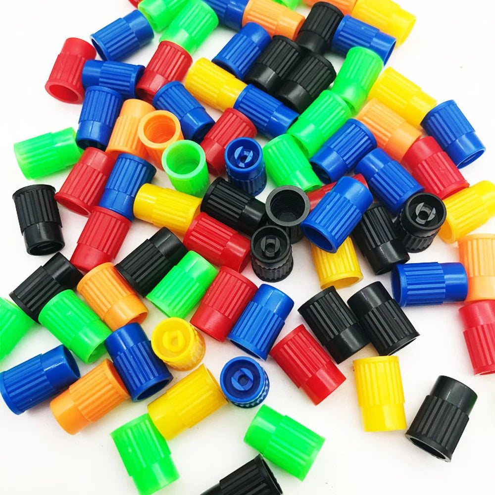 Tire Stem Valve Caps with Valve Core Remover Tool Plastic Dust Caps Universal for Cars, Bike and Bicycle, Trucks, Motorcycles Oasis Select