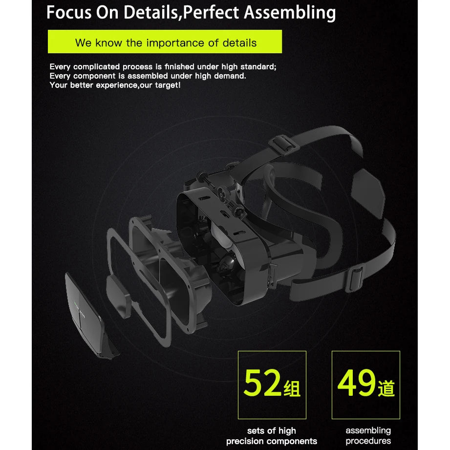 VR Headset Goggles for 4.7–7" Smartphones | 3D VR Glasses