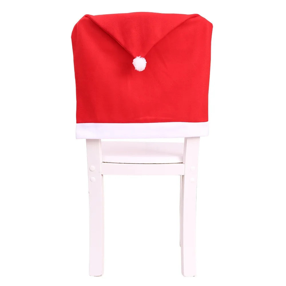 New Christmas Chair Cover Chair Cover Red Wedding Meeting Flannel Chair Cover Restaurant Hotel Dining Table Decoration Oasis Select
